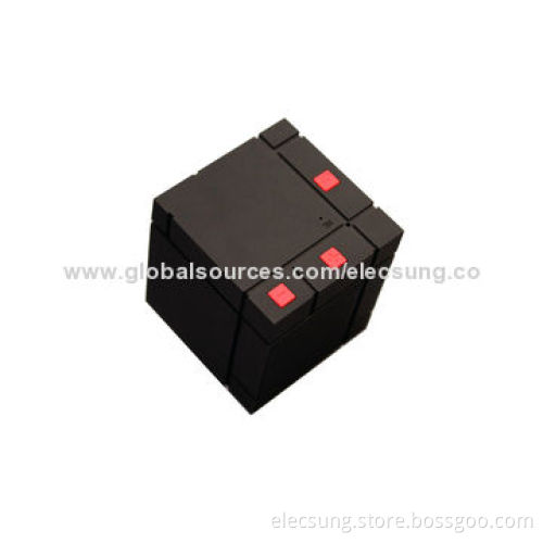 Mobile Phone Mini Speaker with Cubic Shape, FM Radio, Handsfree Function, Crystal Box on Option